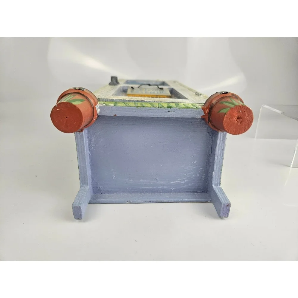 Cottage Birdhouse Tabletop‎ Cabinet Wire Mesh Welcome Friends